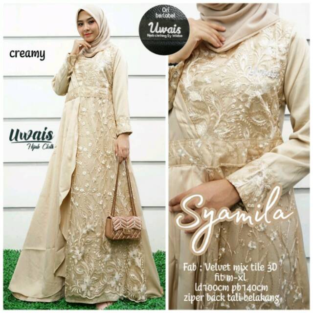 Syamila Maxy by Uwais, Velvet mix Tile