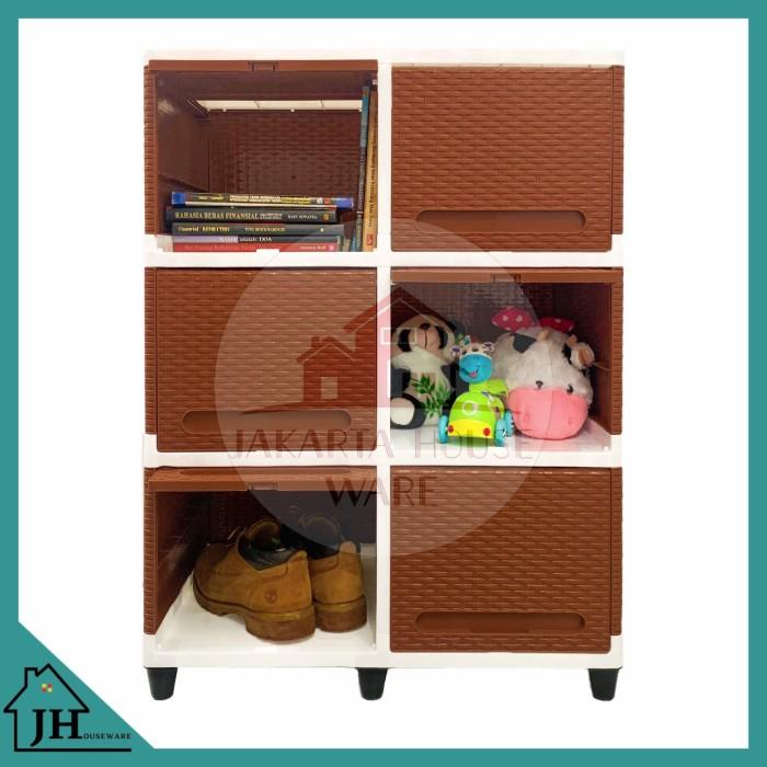 

Cabinet / Lemari Plastik Serbaguna Lemari Cabinet Club Flip Double Susun 3