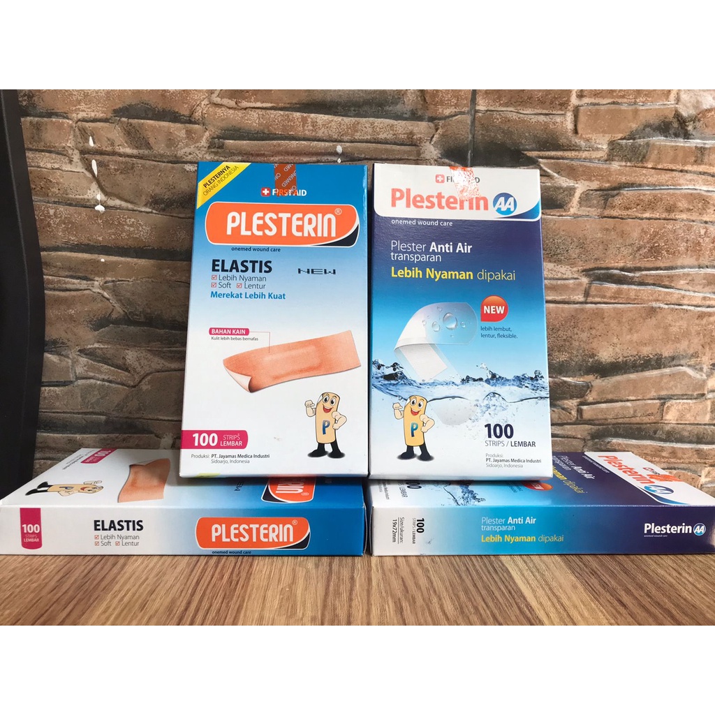 Plesterin First Aid Elastis OneMed Plester Coklat isi 100