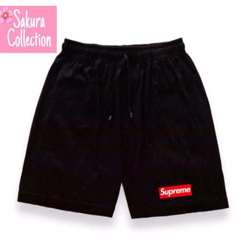 Celana pendek BOXER SUPREME LOGO MERAH COWOK CEWEK Celana Olahraga