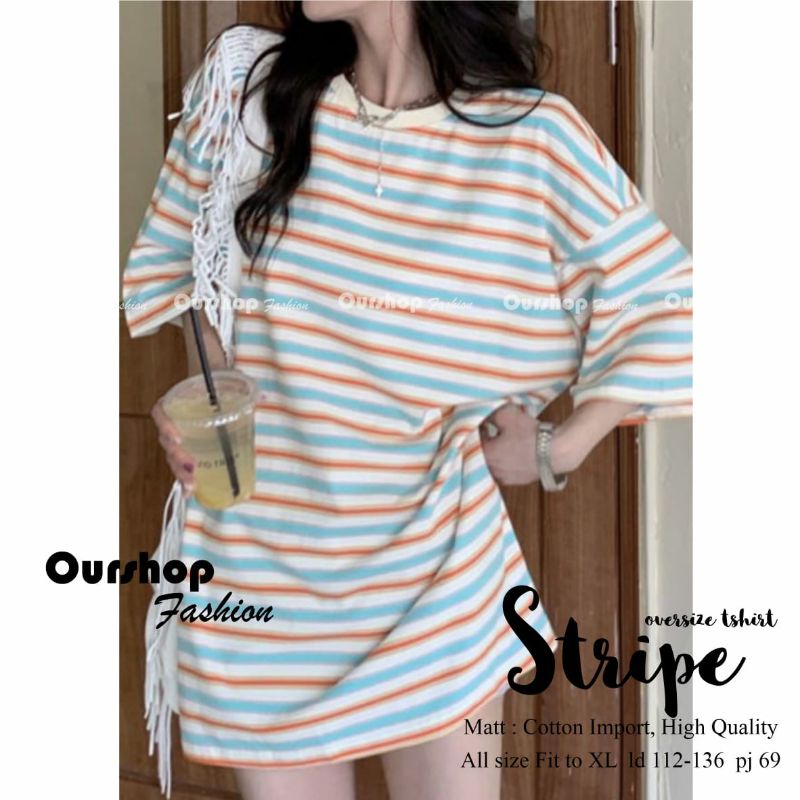 Oversize t-shirt stripe