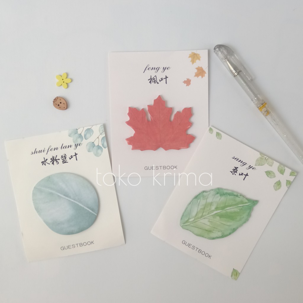 

Sticky Notes Catatan Tempel Memo Stick Bentuk Daun