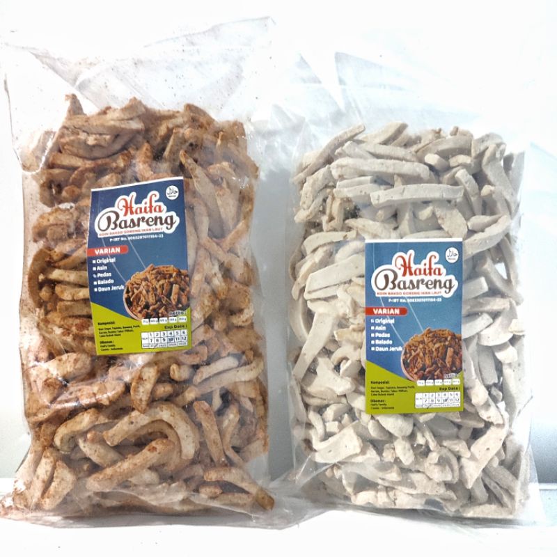 

Basreng Stik Haifa 1 KG Bakso Goreng Pedas dan Original