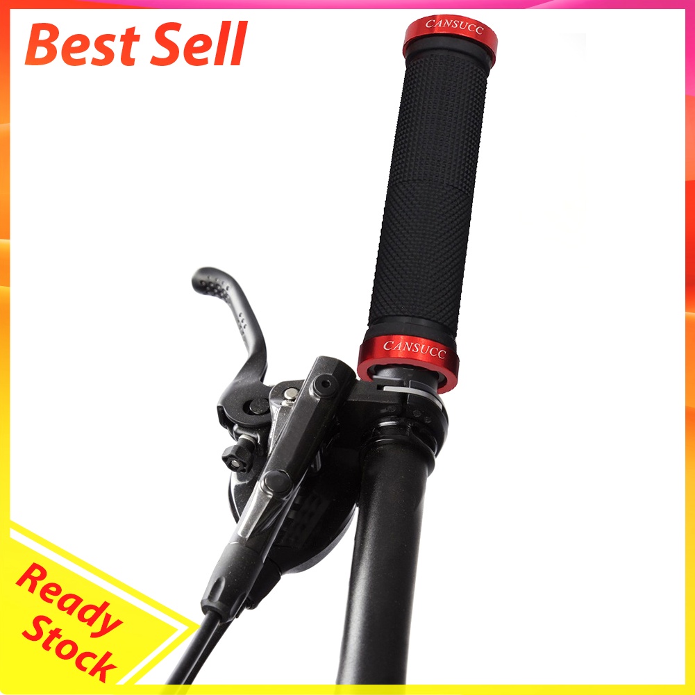 CANSUCC Rubber MTB Bike Handlebar Locking Cover w/ Plug Bicycle Grip Covers