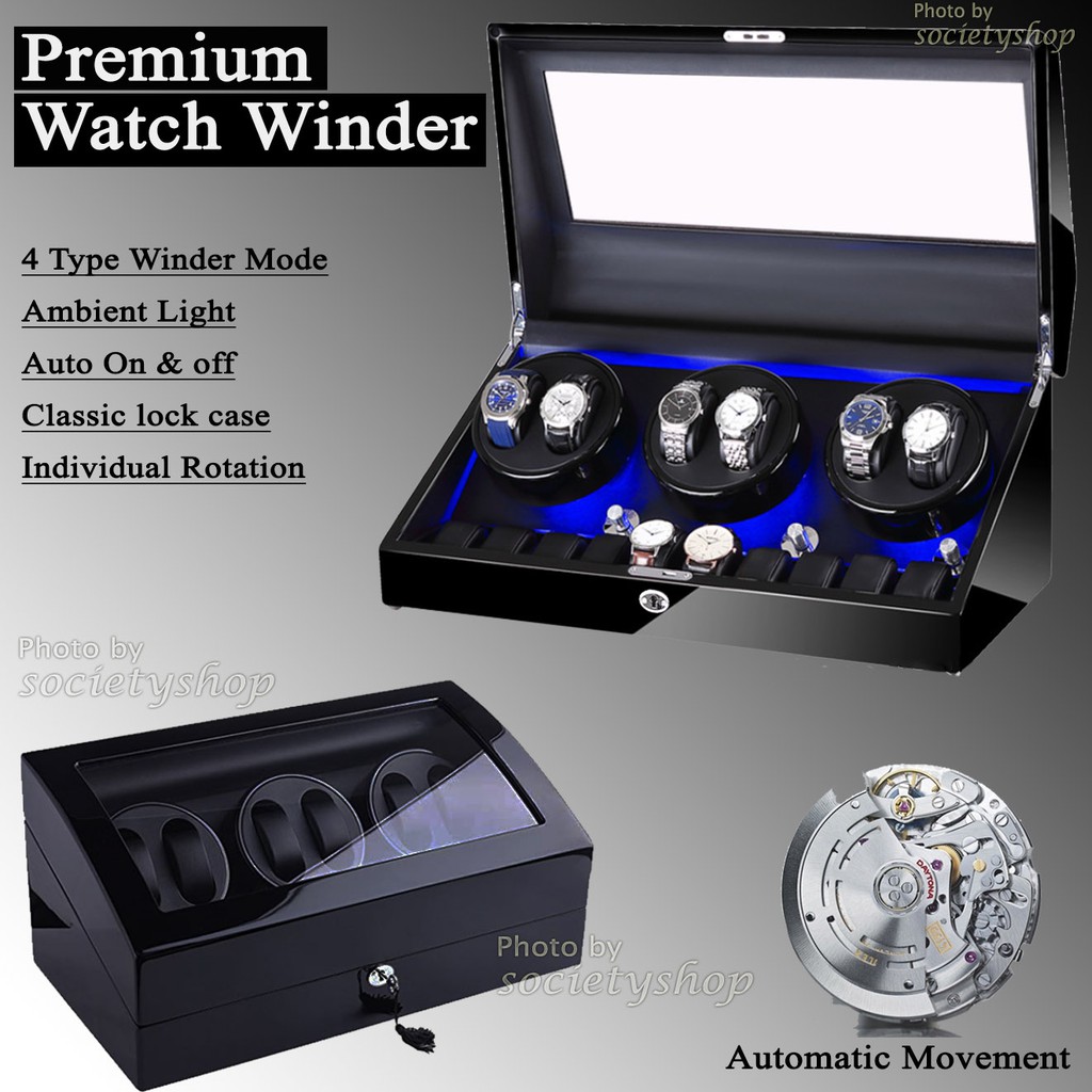 Watch Winder Jam tangan pemutar auto otomatis 6 10 seven watchwinder hadiah natal gift jam hampers