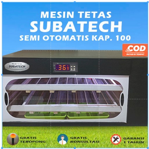 Mesin Tetas Telur Semi Otomatis Penetas SUBATECH MTSO100 RMT