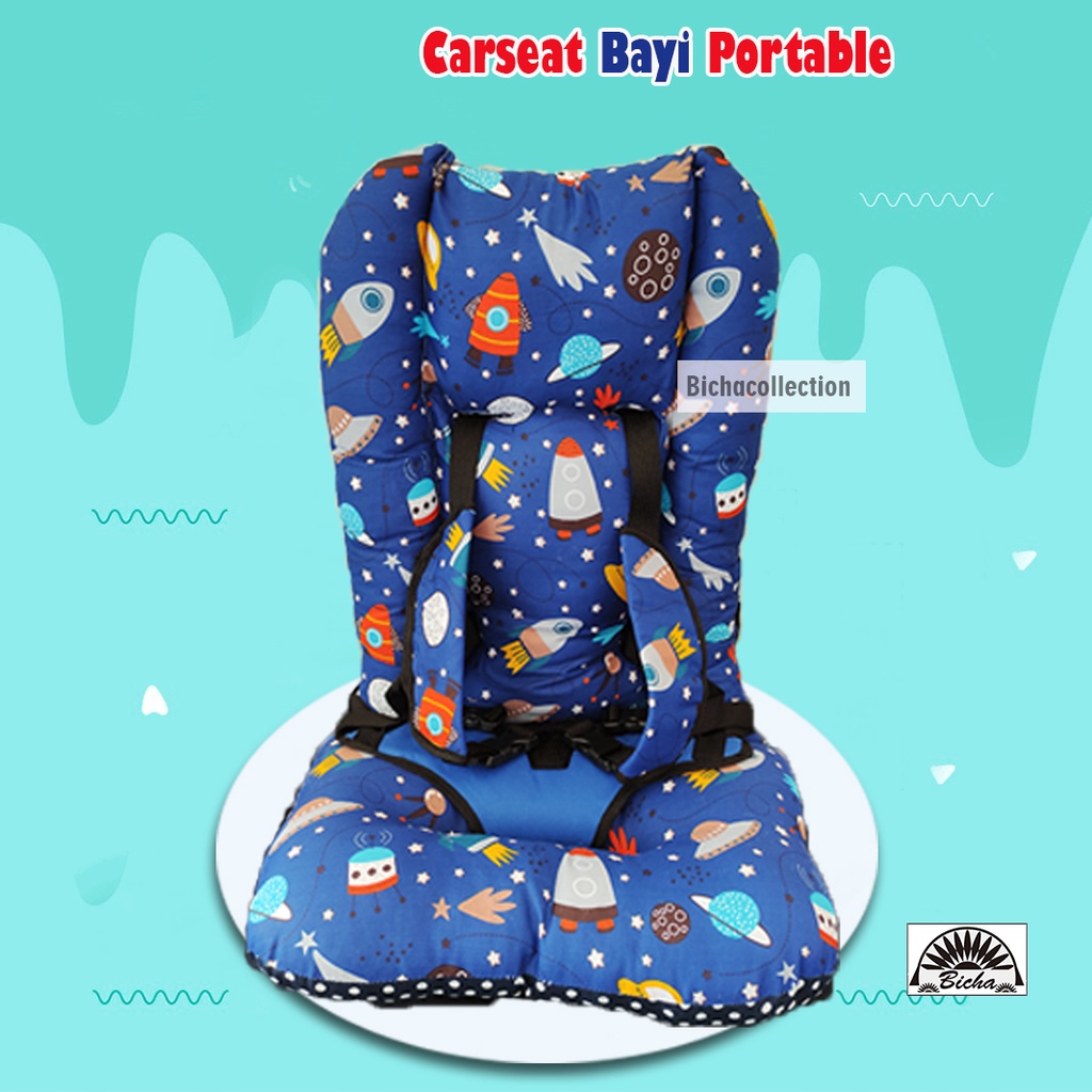 BABY CAR SEAT Portable PREMIUM Sponge Tebal - Kursi Mobil Bayi Car Sit Dudukan Mobil Anak Carseat FREE TAS MIKA