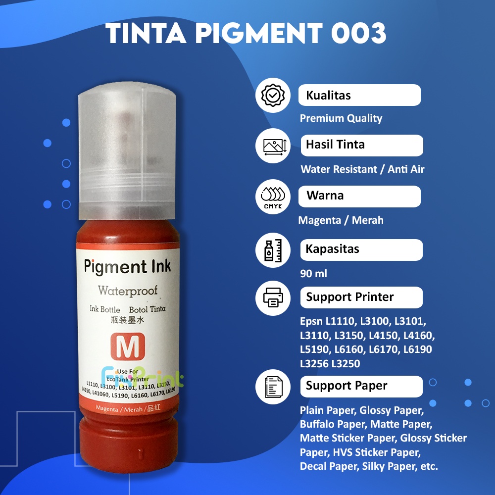 Tinta Epson Pigment 003 Magenta 90ml