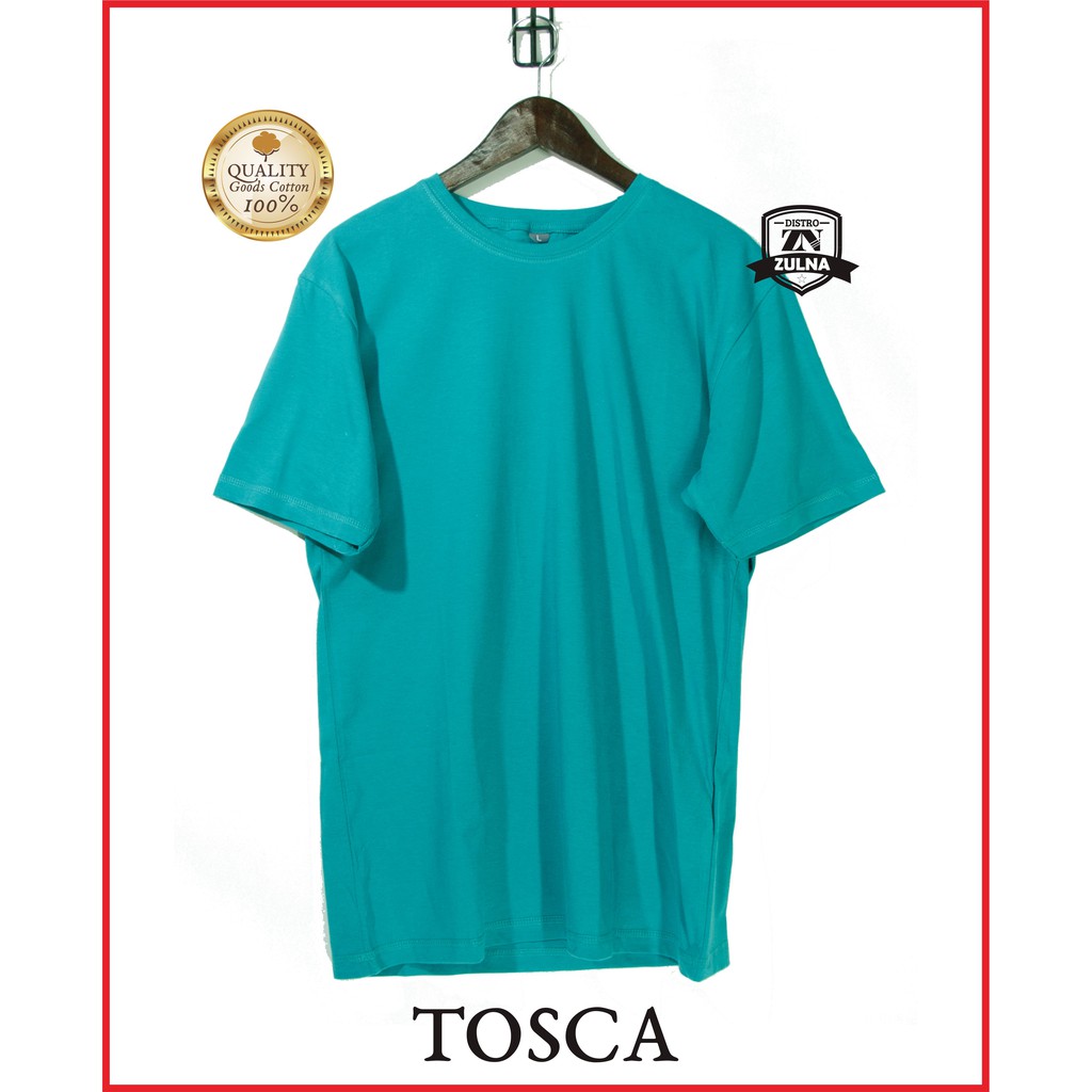 BAJU KAOS  POLOS HIJAU  TOSCA  COTTON COMBED 30 S KAOS  POLOS 