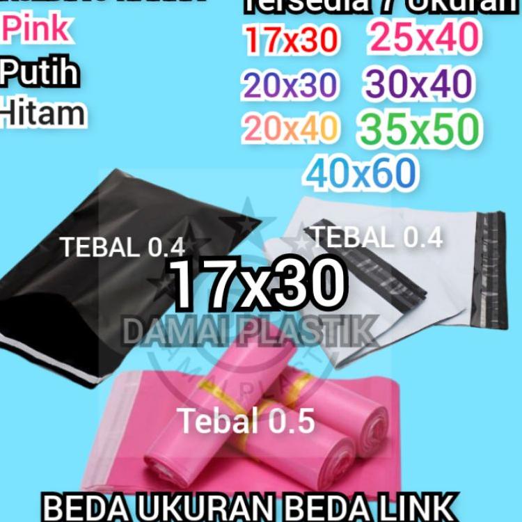 

ARTVv2V6--Kantong Plastik Packing PE 17x30CM Olshop Polymailer Hitam Putih Pink 17x30 Amplop ungu Damai plastik