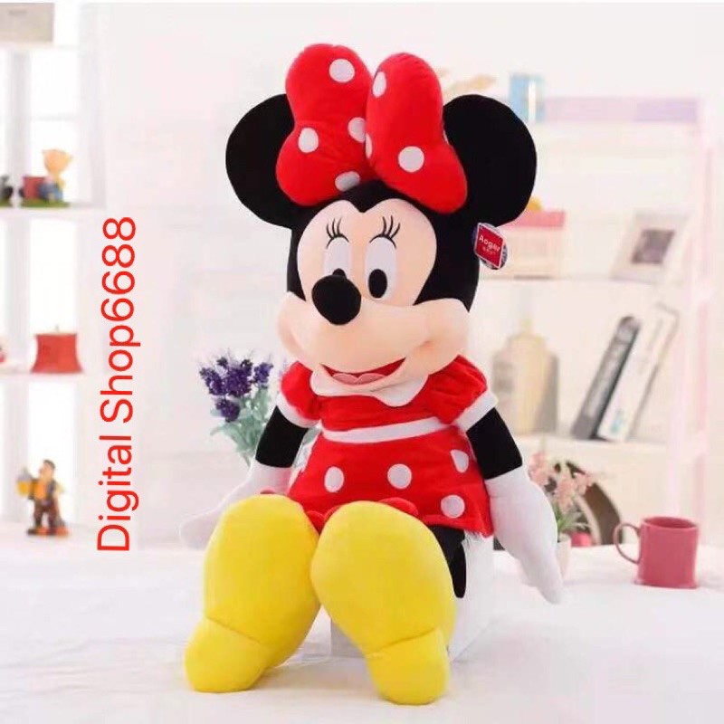 BONEKA MICKEY MOUSE &amp; MINNIE MOUSE UKURAN TINGGI 70 CM (100% IMPORT)