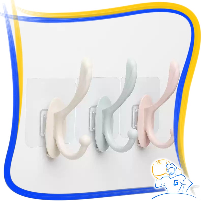 Gantungan Tempel Hanger Wall Hook Baju Handuk Holder Kunci Multifungsi