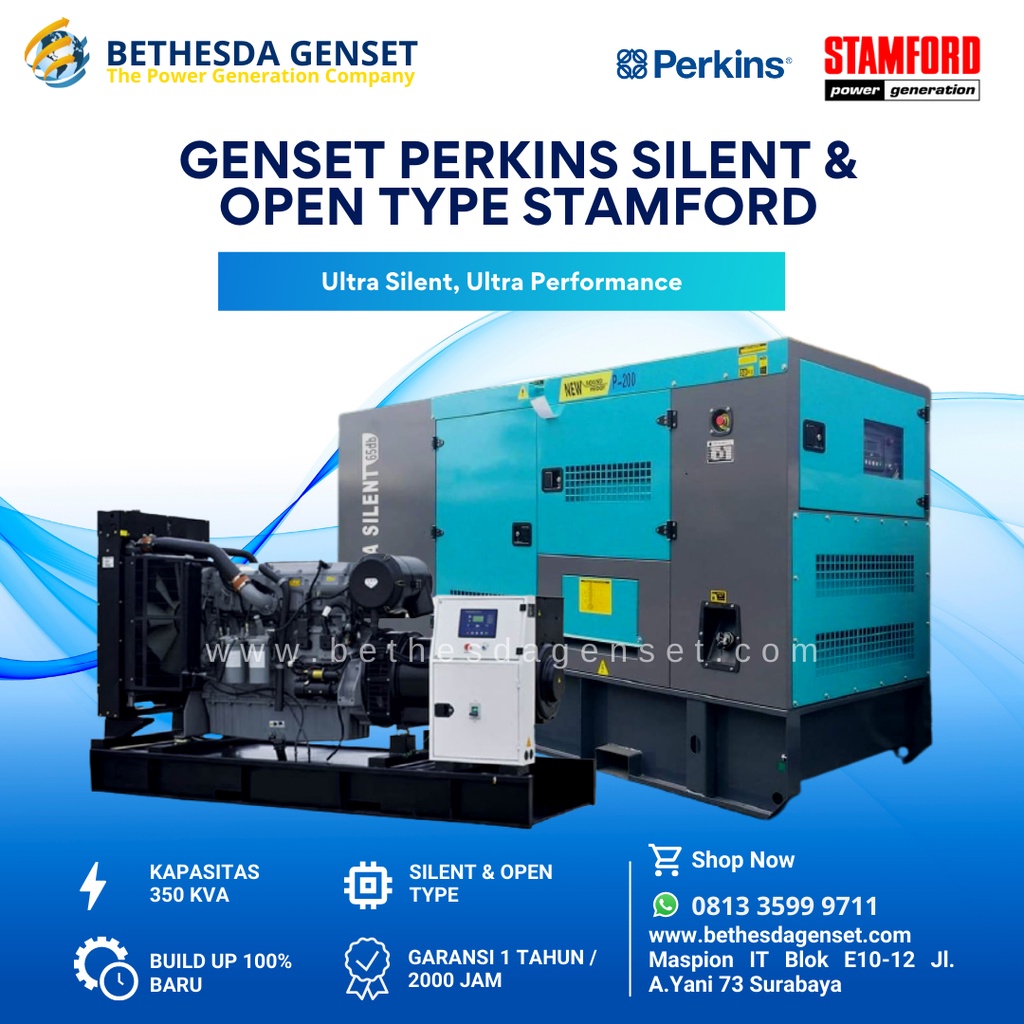 Jual Genset 350 Kva Perkins Silent Type Stamford Indonesiashopee Indonesia 6234