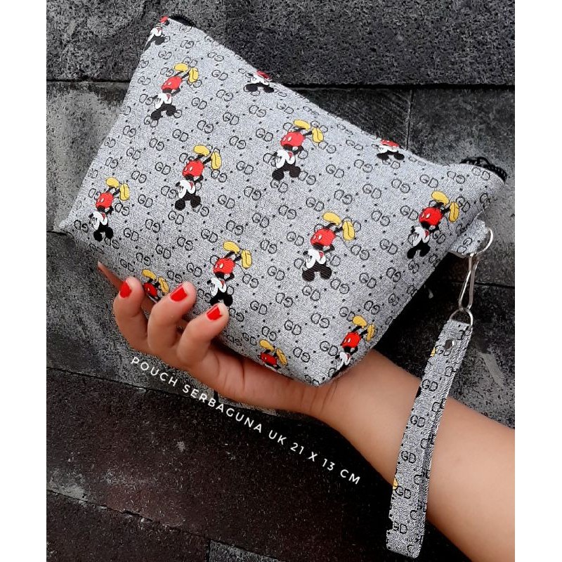 POUCH KOSMETIK SERBAGUNA MOTIF