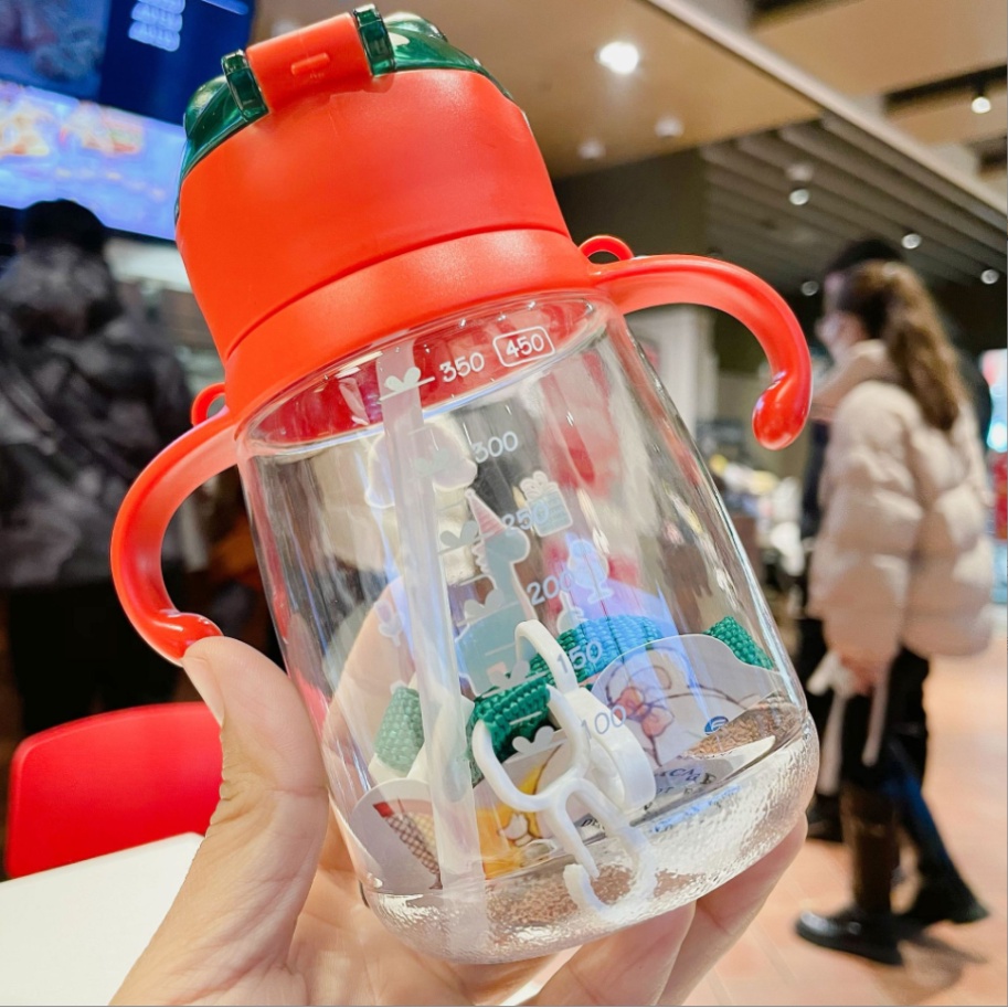 [SMALL BELL]Botol Minum Anak Beruang / Karakter rabbit Bear Tutup Clip/ Botol Import Yang Lucu/BOTOL JERAMI ANAK/Botol Model Bear 450 ML / 600 ML