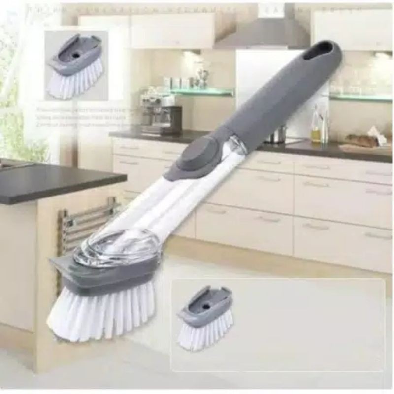 CLEANING BRUSH ALAT SIKAT SABUT CUCI PIRING DISPENSER SABUN TONGKAT INOVATIF / SIKAT BRUSH