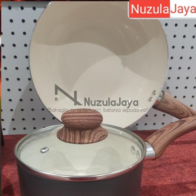 ------] Krischef set wajan dan panci ceramic anti lengket
