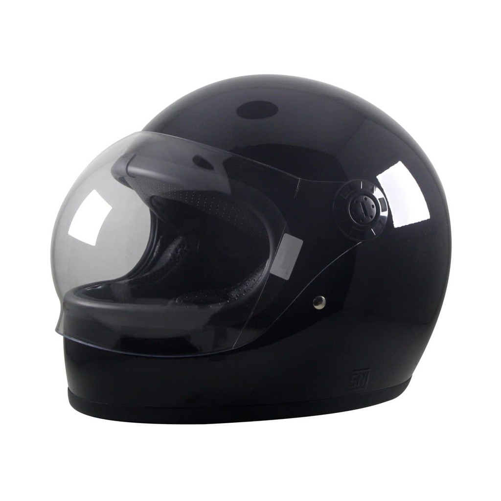 Helm Cakil Gringgo Fullface Black Glossy (Retro / Vintage / Klasik / Vespa )