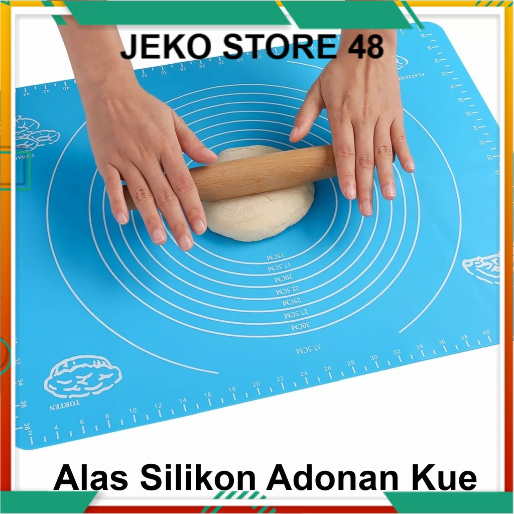 

Alas Tatakan Mat Talenan Giling Gilas Rolling Adonan Kue Roti Pizza Fondant Silmat Silikon Silicone JK Jeko Store 48