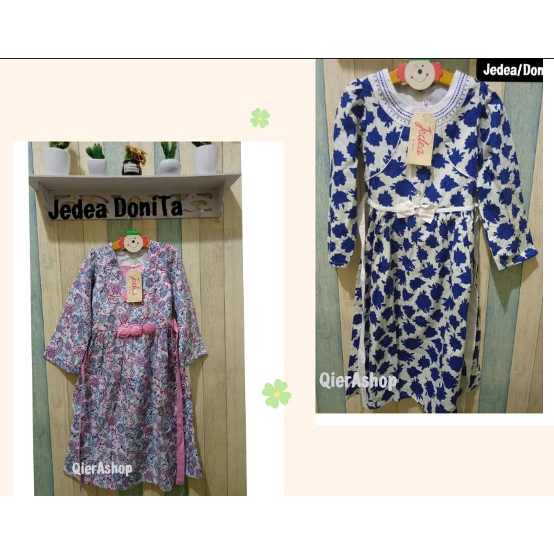 Gamis longdress anak muslim perempuan jedea donita/safron