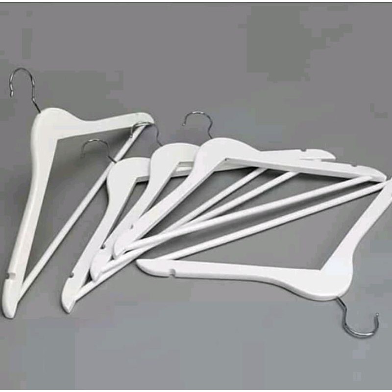 hanger kayu palang putih gantungan baju kayu fashion hanger kayu palang putih gantungan baju kayu fashion