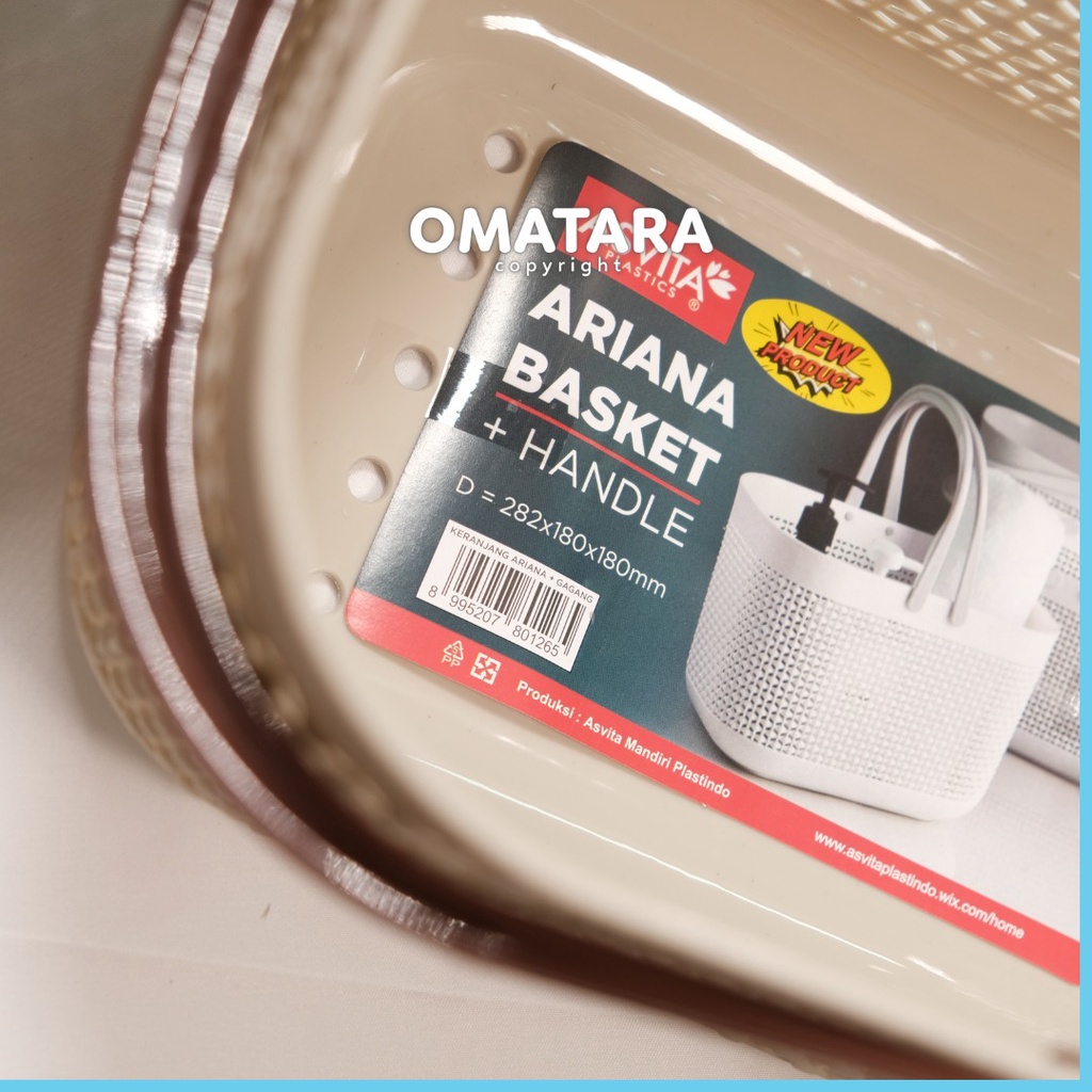 Asvita Basket Keranjang Kotak Plastik Ariana Serbaguna Storage Box