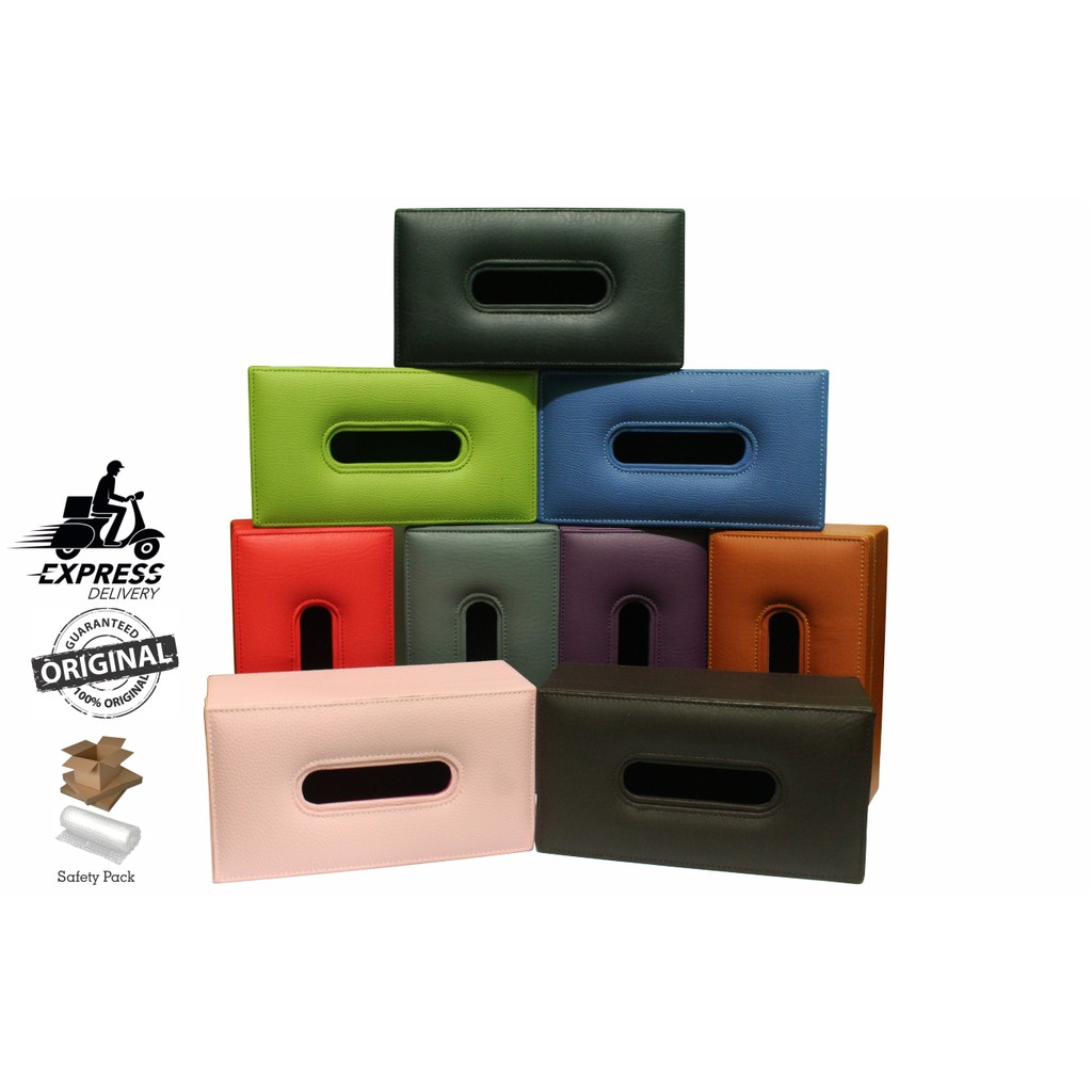 Tempat Tissue Box / Tempat Tisu Kulit Sintetis (Oscar) 24 X 12 Cm – Moca