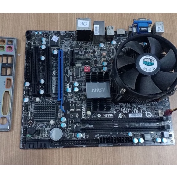 Paket Mobo G41 MSI plus Procesor Core2duo - Mobo LGA 775 G41 MSI + Procesor Core2duo + Fan