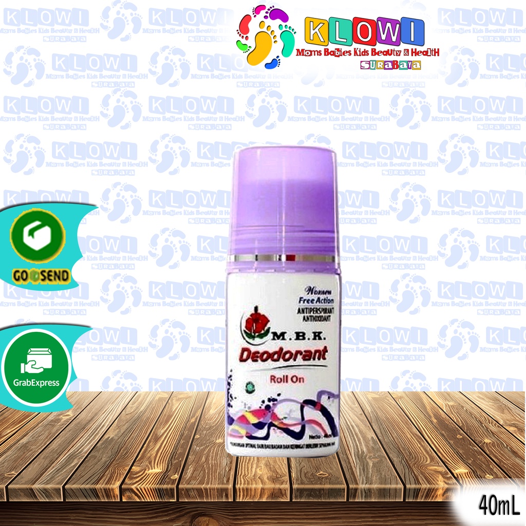 M.B.K Roll On Purple Women Free Action 40Ml / Deodorant / Penghilang Bau Badan Wanita 1 PCS