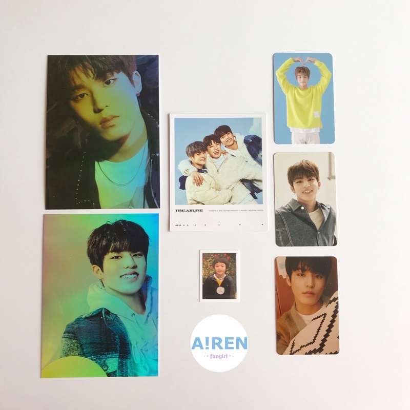 TREASURE Chapter 1 2 3 FA Jeongwoo Photocard Postcard File Holder Benefit YGS Japan