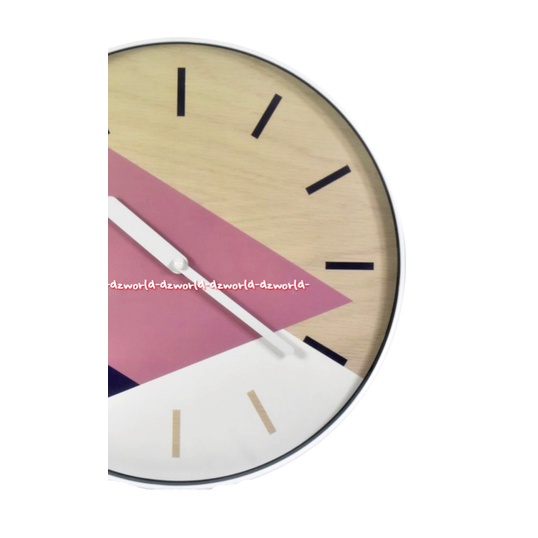 Arthome Wall Clock Triangle Colorfull 35cm Jam Dinding Bulat Pink Art Home Wals Clocks Color Full Pink Gold