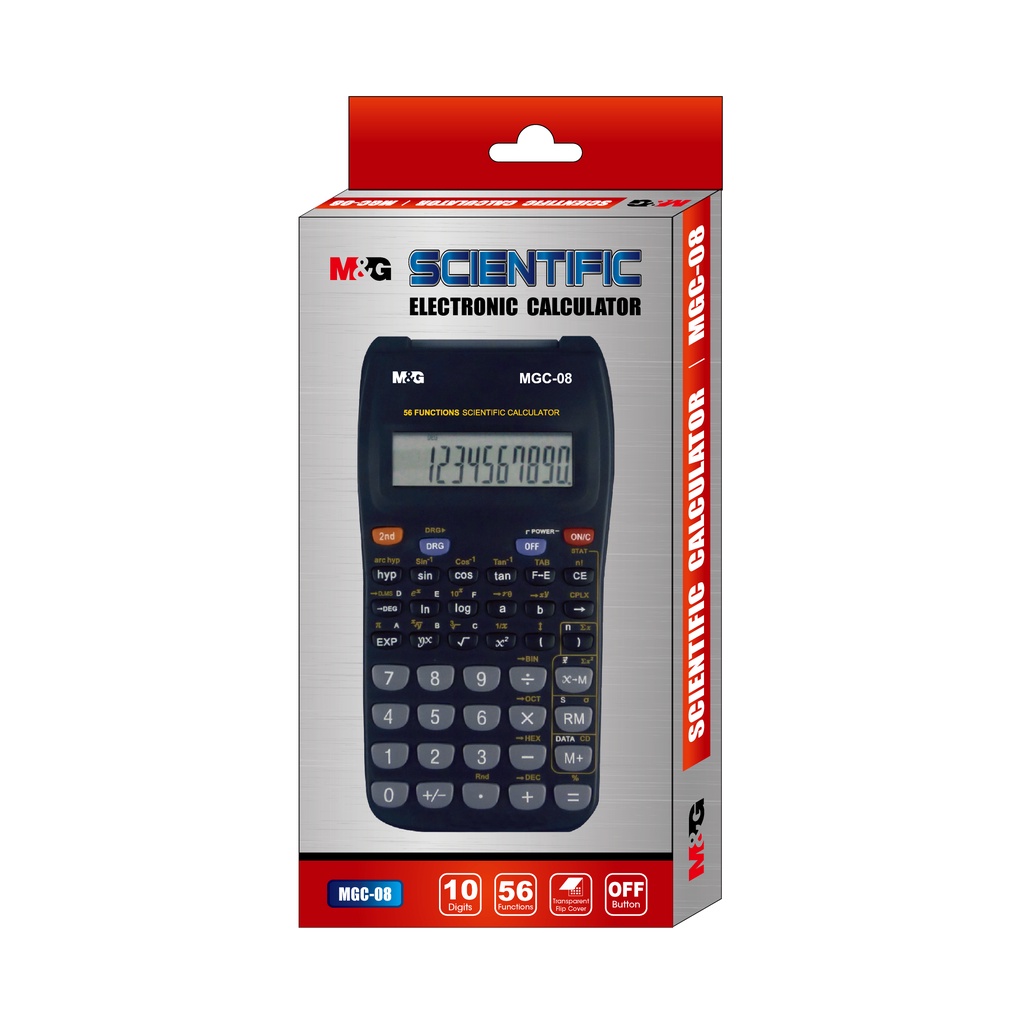 

M&G Kalkulator 10 Digits Scientific Calculator 56 Functions