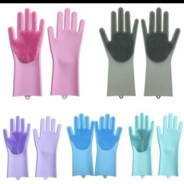 SILICONE DISHWASHING Gloves Sarung Tangan Cuci Piring Cuci Mobil TEBAL Tahan Panas