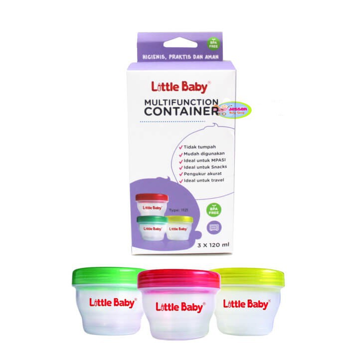 Little Baby Multifunction Container Isi 3 X 120ml 1121