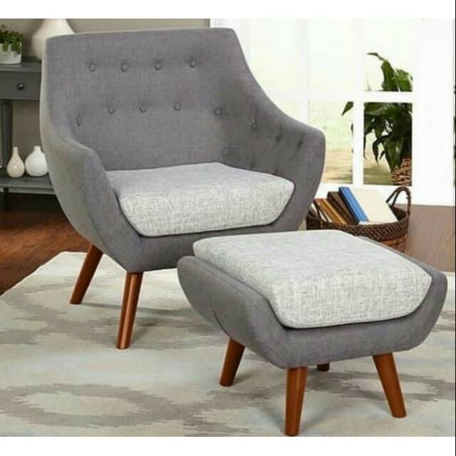 Kursi sofa single malas scandinavian jepara
