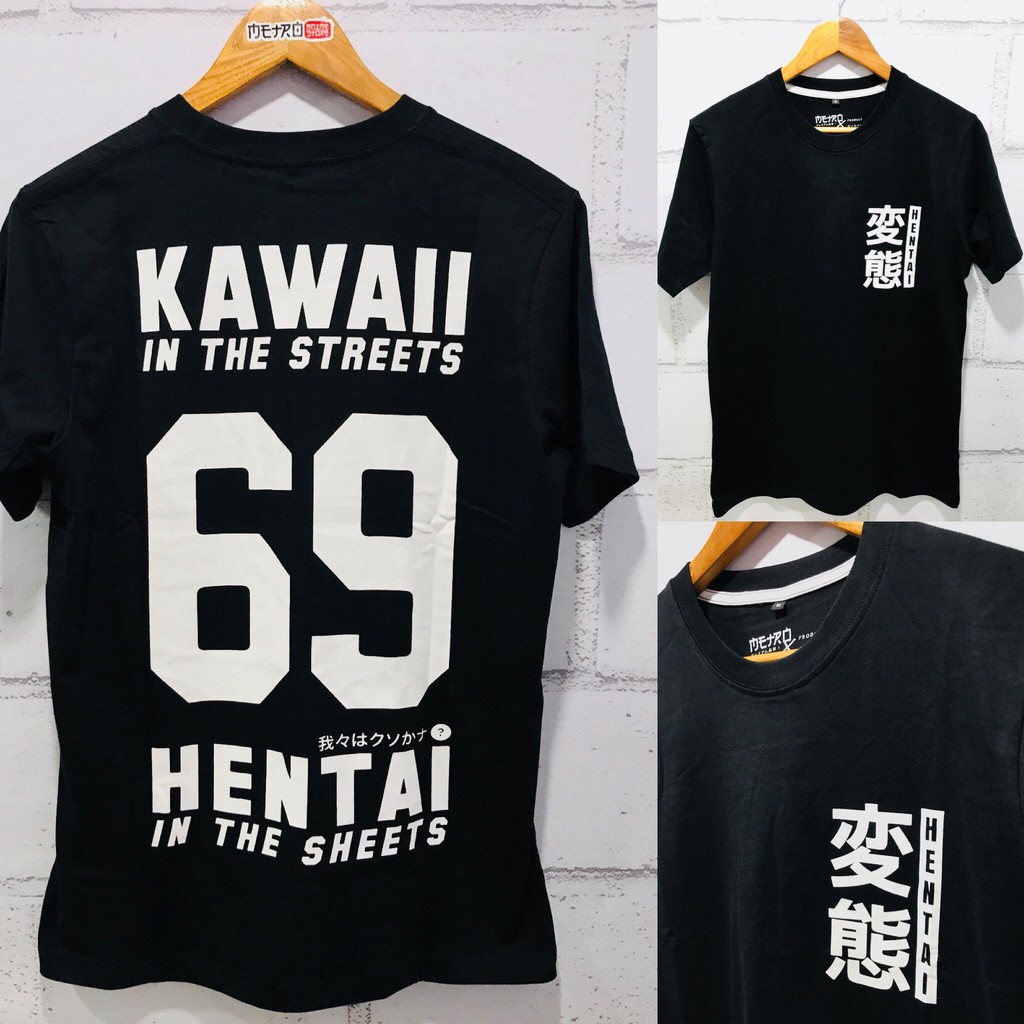 Kaos Distro Hentai X Kawaii Black