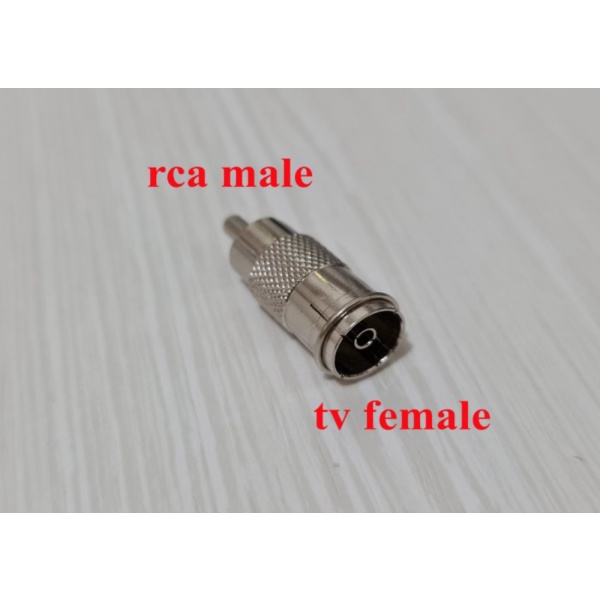 female tv antena to male rca - connector - konektor kontra Murah