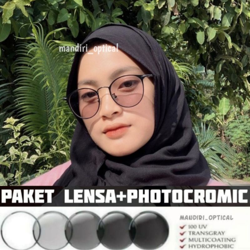 Kacamata wanita | Paket frame+lensa PHOTOCROMIC | Kacamata antiradiasi | Kacamata minus | Gratis lensa photocromic | Kacamata murah | kacamata 1326