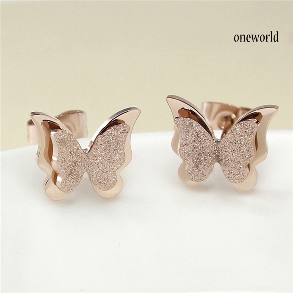 [ONE] Fashion Butterfly Women Ear Studs Earrings Evening Party Jewelry Gift Charming