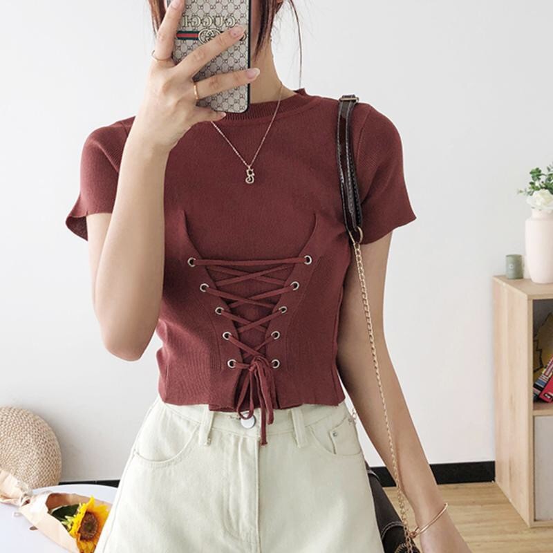 Korean Knit Rope Blouse / Atasan Wanita 2475