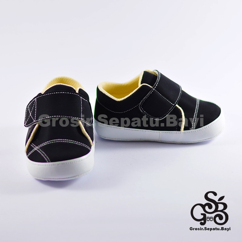 sepatu bayi baby shoes prewalker laki laki umur 2 sampai 14 bulan simple classy warna hitam