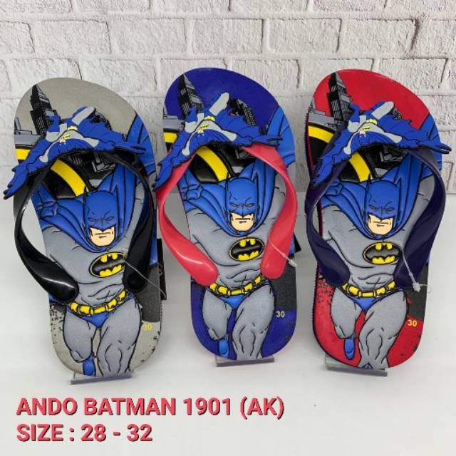  Sandal  Jepit  Anak  Ando  Batman 1901 103 AK 28 32 