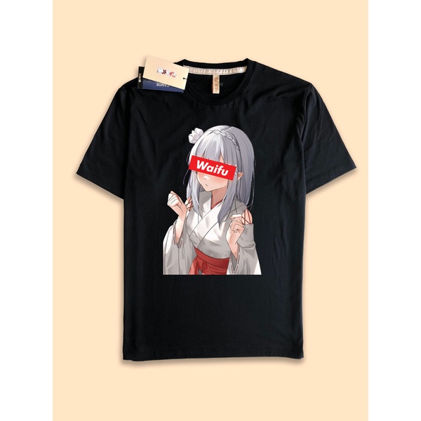 Kaos Tshirt Anime Waifu Emilia Re:Zero