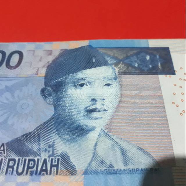 Uang Misprint Uang salah cetak Kurang Tinta 50.000 Gusti Ngurah Rai Original