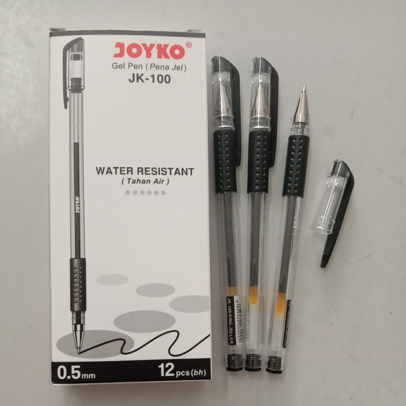 

Pen Gel JOYKO JK100 Hitam dijual per 6 bh
