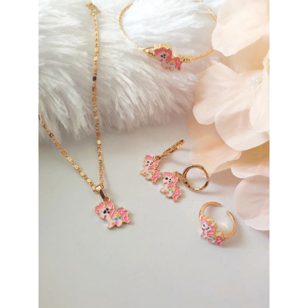 Kalung Set Anak Lengkap dengan Cincin+ Anting Xuping