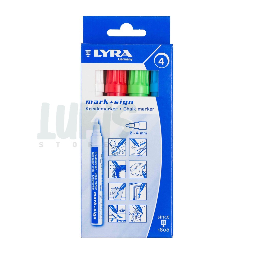 

Spidol Papan Tulis Berwarna LYRA Chalk Marker Color Round Tip (2-4 mm)