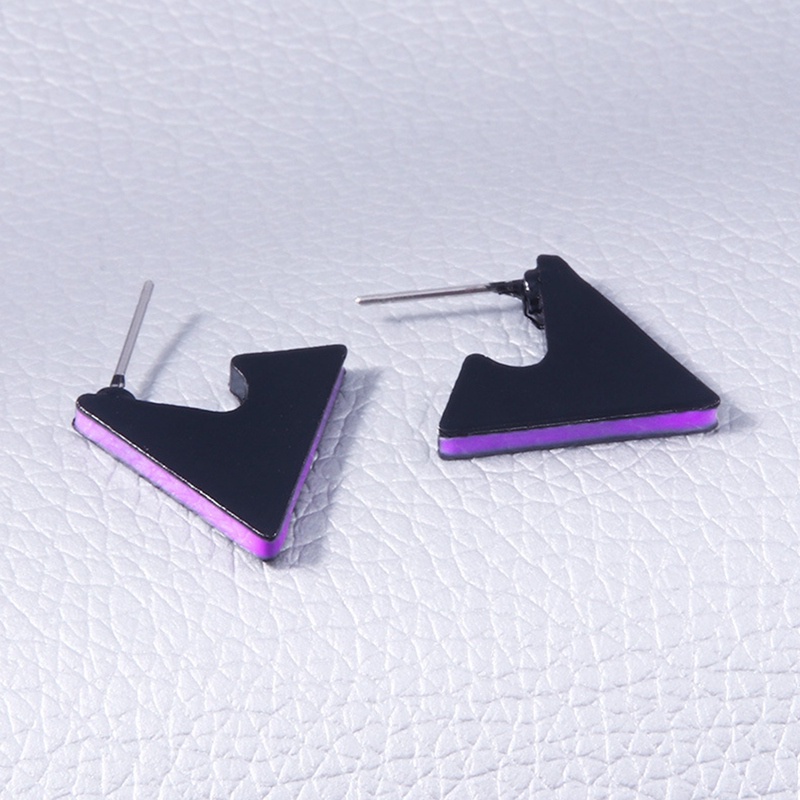 1Pair Earrings Anime Promare Lio Fotia Triangle Ear Stud Cosplay Prop Pendant Stud Earrings For Women Men Prop Jewelry Accessories