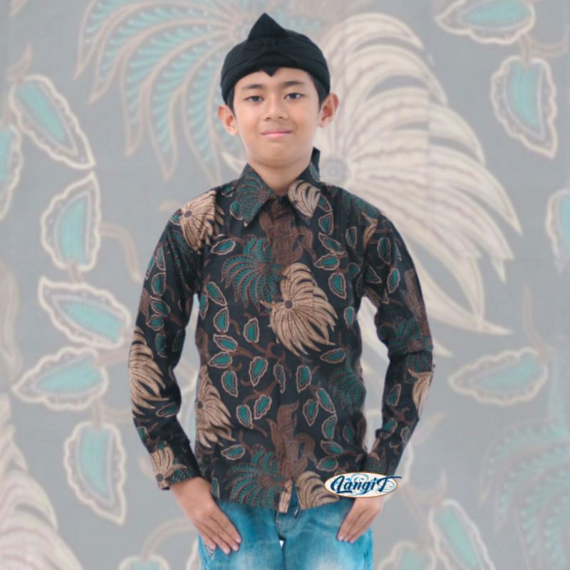 Kemeja batik anak laki-laki termurah lengan panjang umur 2-12th best seller