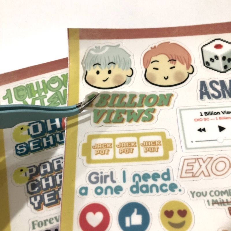 EXO SC 1 billion views stickers sheet by kulkit